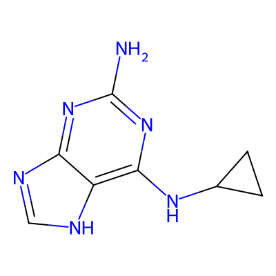 Chemical structure of Cyclopropyldiaminopurine Abacavir