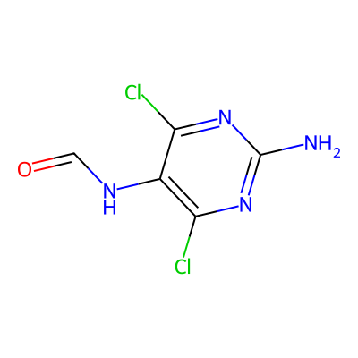 Chemical structure of N-(2-Amino-4,6-dichloro-5-pyrimidinyl)formamide