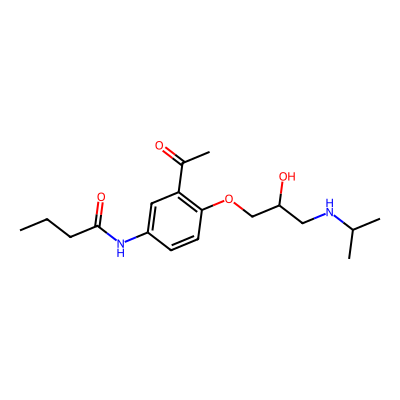 Chemical structure of Acebutolol