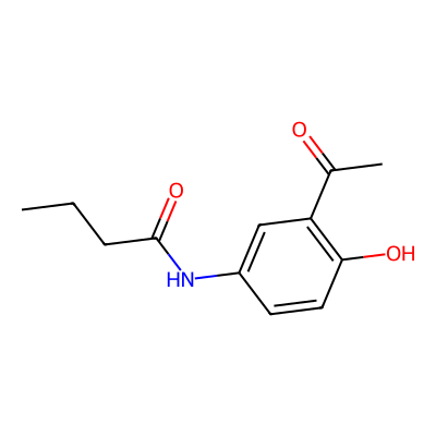 Chemical structure of Acebutolol Hydrochloride Impurity C (Freebase)