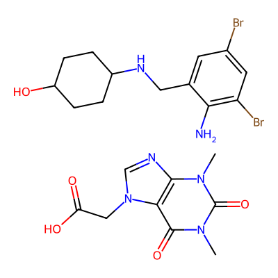 Chemical structure of Acebrophylline