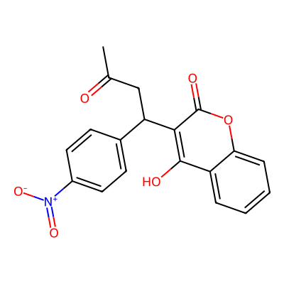Chemical structure of Acenocoumarol