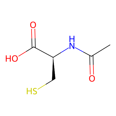 Chemical structure of N-Acetyl-L-cysteine