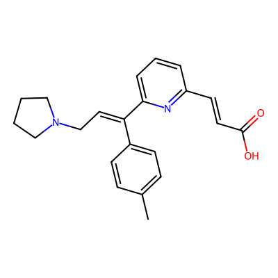 Chemical structure of Acrivastine