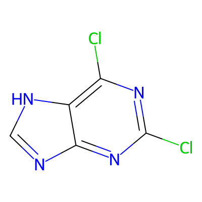 Chemical structure of 2,6-Dichloropurine