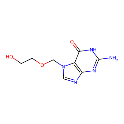 Chemical structure of Acyclovir Impurity C (Freebase)