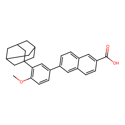 Chemical structure of Adapalene
