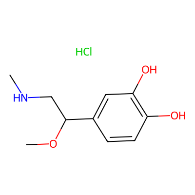 Chemical structure of Epinephrine Methoxy Analog Hydrochloride