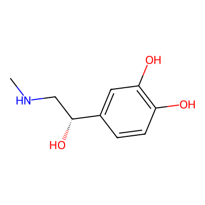 Chemical structure of D-Adrenaline