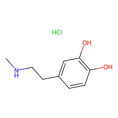 Chemical structure of Deoxy Epinephrine Hydrochloride