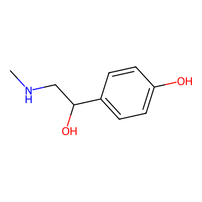 Chemical structure of Synephrine