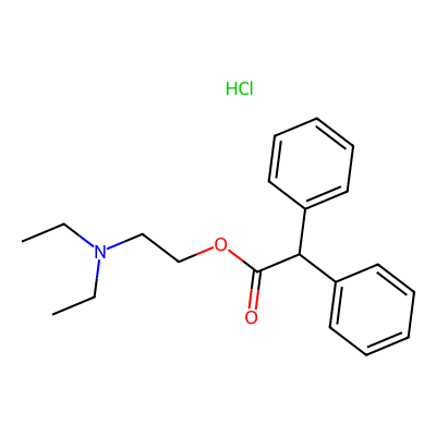 Chemical structure of Adiphenine Hydrochloride