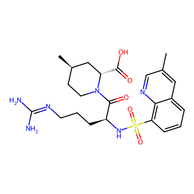 Chemical structure of Argatroban Denitro Quinoline