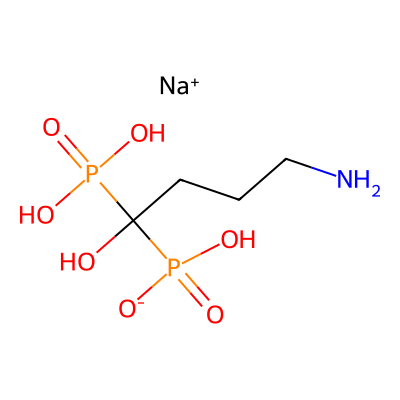 Chemical structure of Alendronate Sodium - API