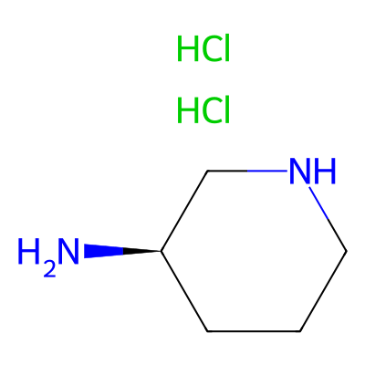 Chemical structure of (R)-3-Aminopiperidine Dihydrochloride