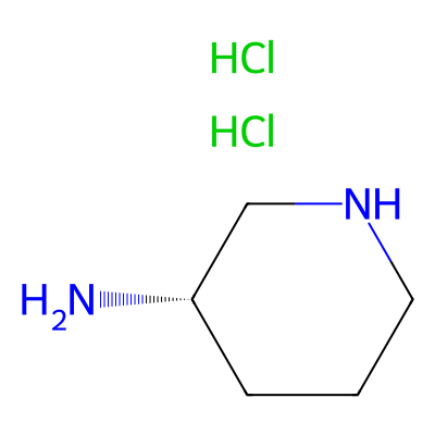 Chemical structure of (S)-(+)-3-Aminopiperidine Dihydrochloride