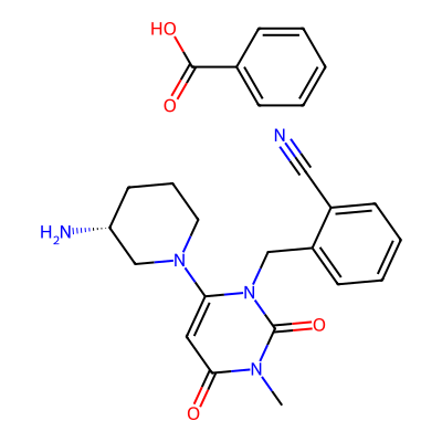 Chemical structure of Alogliptin Benzoate