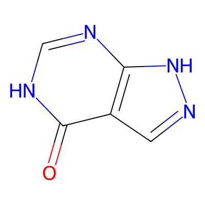 Chemical structure of Allopurinol