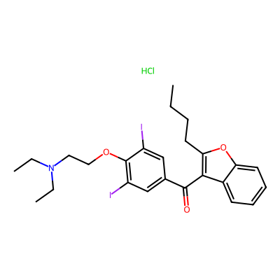 Chemical structure of Amiodarone Hydrochloride