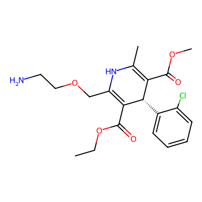 Chemical structure of (S)-Amlodipine
