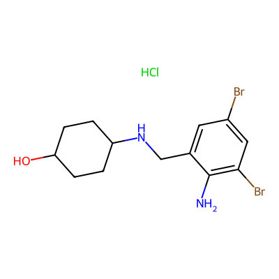 Chemical structure of Ambroxol Hydrochloride (As per EP)