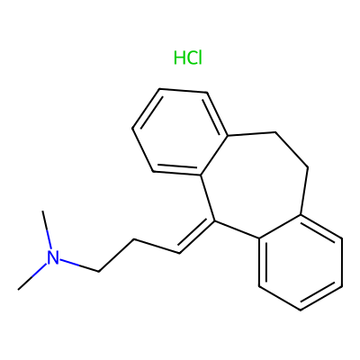 Chemical structure of Amitriptyline Hydrochloride