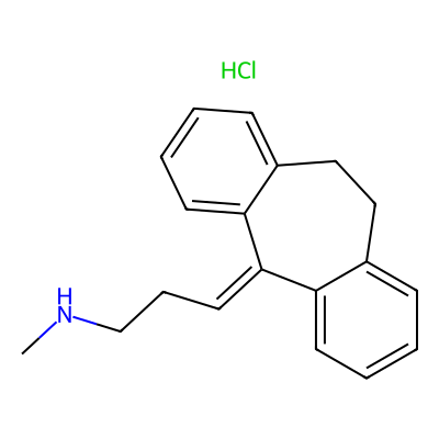 Chemical structure of Nortriptyline Hydrochloride