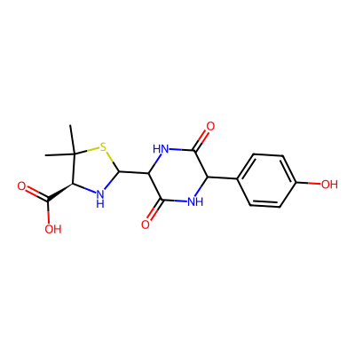 Chemical structure of Amoxicillin EP Impurity C