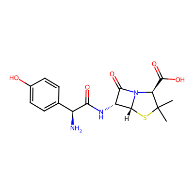 Chemical structure of Amoxicillin Trihydrate EP Impurity B