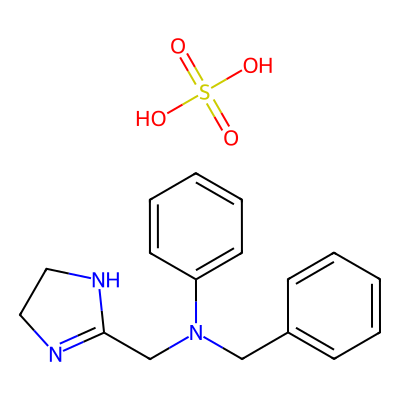 Chemical structure of Antazoline sulphate
