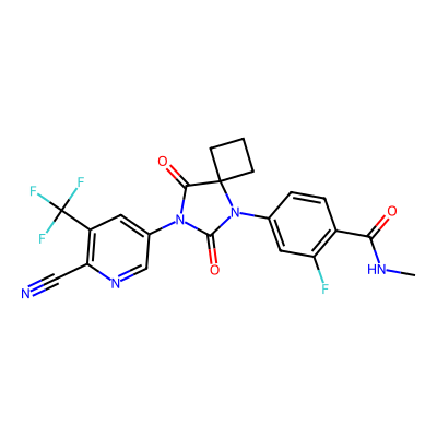 Chemical structure of Apalutamide Diketo impurity