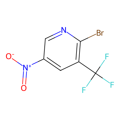 Chemical structure of 2-Bromo-5-Nitro-3-(Trifluoromethyl)Pyridine