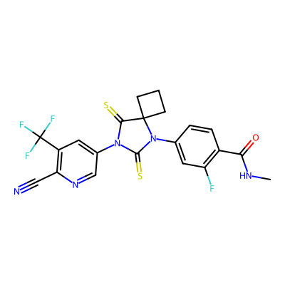 Chemical structure of Apalutamide Dithio Impurity
