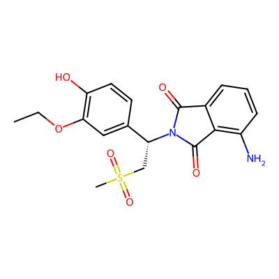 Chemical structure of Apremilast DES Acetyl Impurity