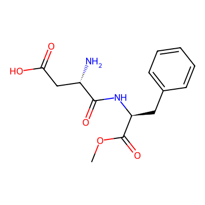 Chemical structure of Aspartame
