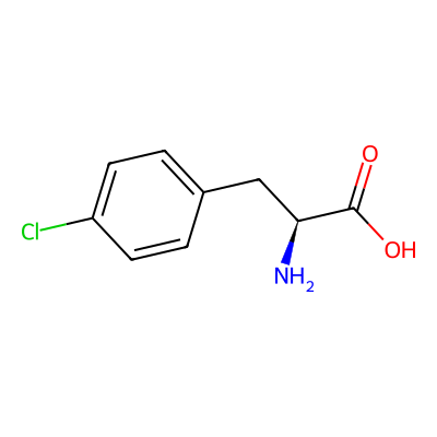 Chemical structure of 4-Chloro-L-phenylalanine