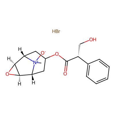 Chemical structure of Scopolamine N-Oxide Hydrobromide Monohydrate