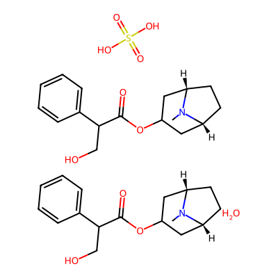 Chemical structure of Atropine Sulfate Monohydrate