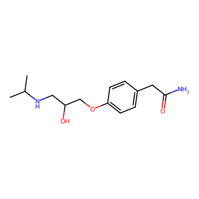 Chemical structure of Atenolol