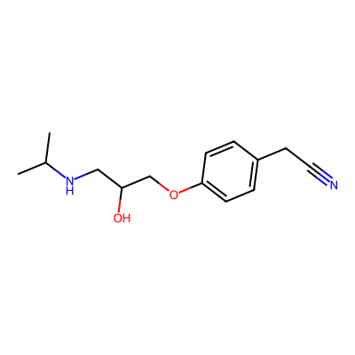 Chemical structure of Atenolol Impurity H