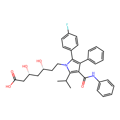 Chemical structure of Atorvastatin Acid - API