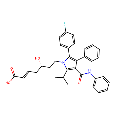 Chemical structure of Atorvastatin 3-Deoxyhept-2E-Enoic Acid