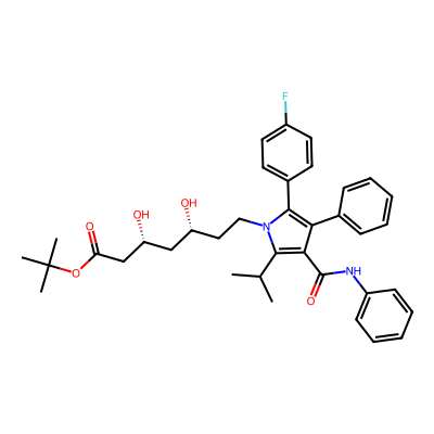 Chemical structure of Atorvastatin tert-butyl ester
