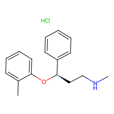 Chemical structure of Atomoxetine hydrochloride
