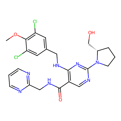 Chemical structure of Avanafil Dichloro Impurity Standard
