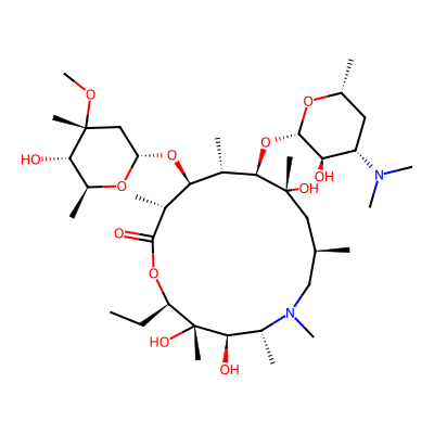 Chemical structure of Azithromycin