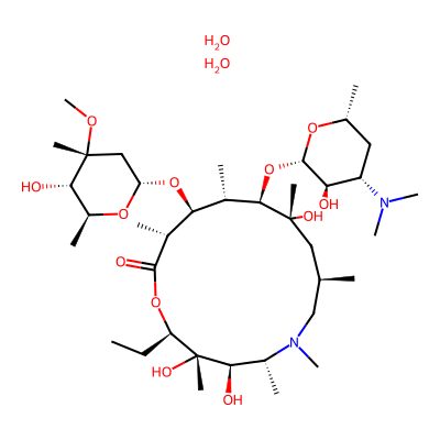 Chemical structure of Azithromycin dihydrate