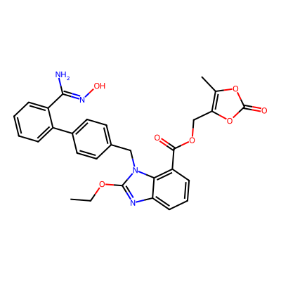 Chemical structure of Azilsartan Potassium Medoxomil Amidoxime dioxolene ester impurity