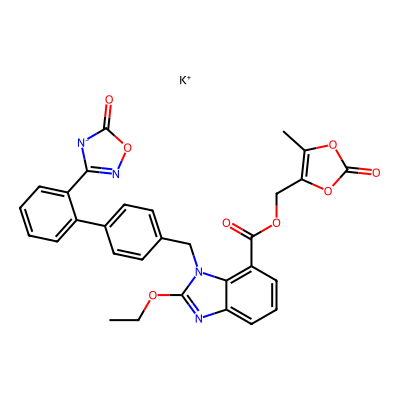 Chemical structure of Azilsartan Kamedoxomil