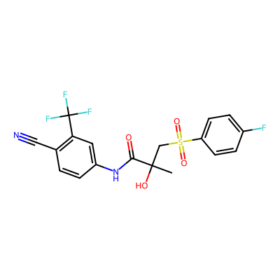 Chemical structure of Bicalutamide